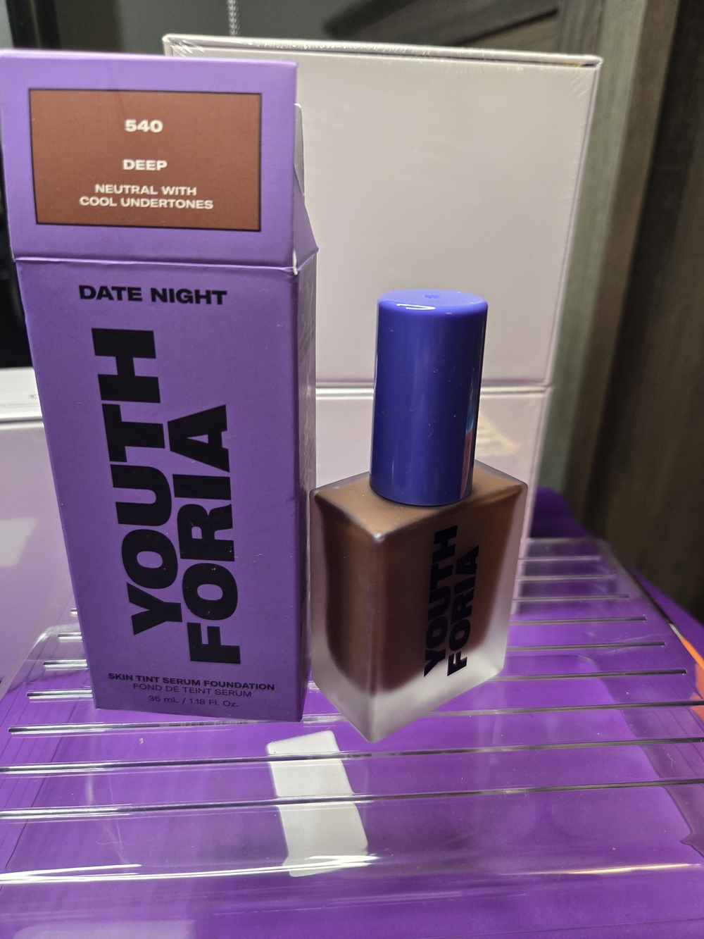 Youth Foria Date Night Skin Tint Serum Foundation - Deep (540)